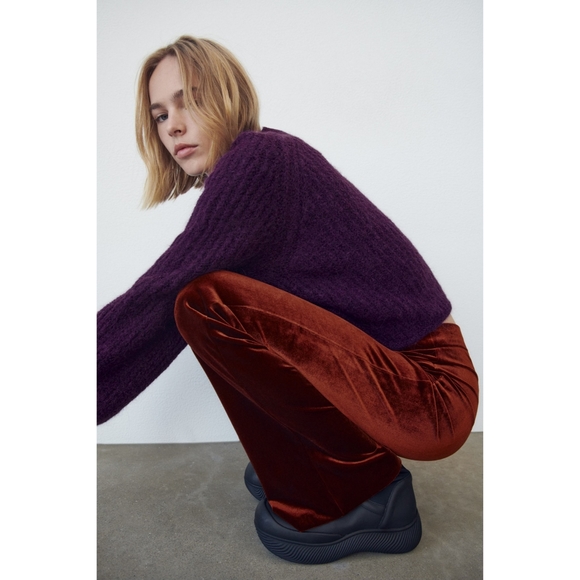 Zara velvet flare pants - Picture 2 of 12